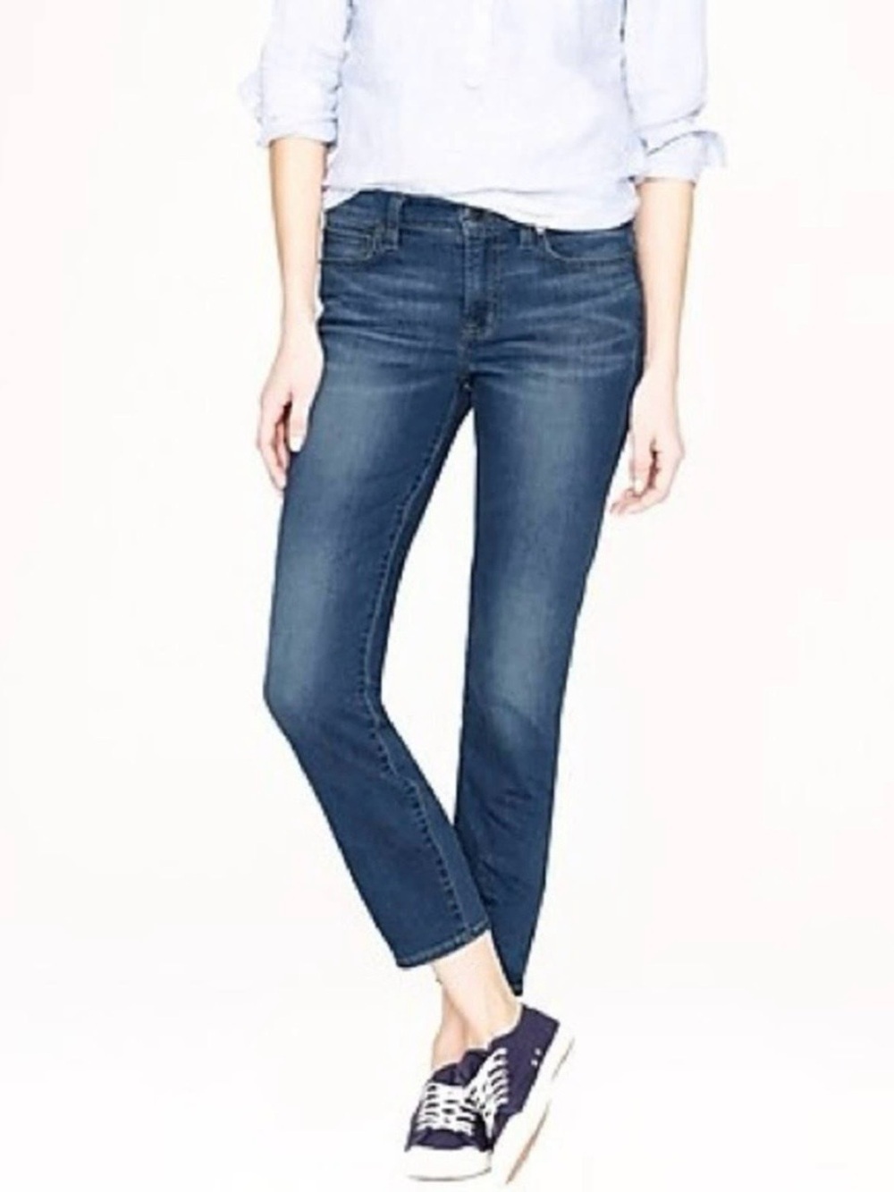 J. Crew | Cropped Reid Slim Straight Jeans - Medium Wash, Size 31